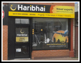Haribhai Travel Experts, 170 Deane Road, Bolton, BL3.
