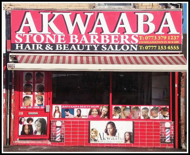 Akwaaba Stone Barbers Hair & Beauty Salon, 119 Wellington St, Gorton, M18