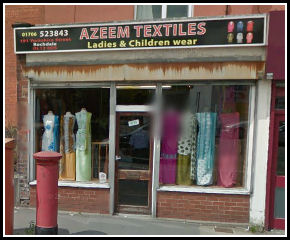 Azeem Textiles, 191 Yorkshire Street, Rochdale, OL12 ODS