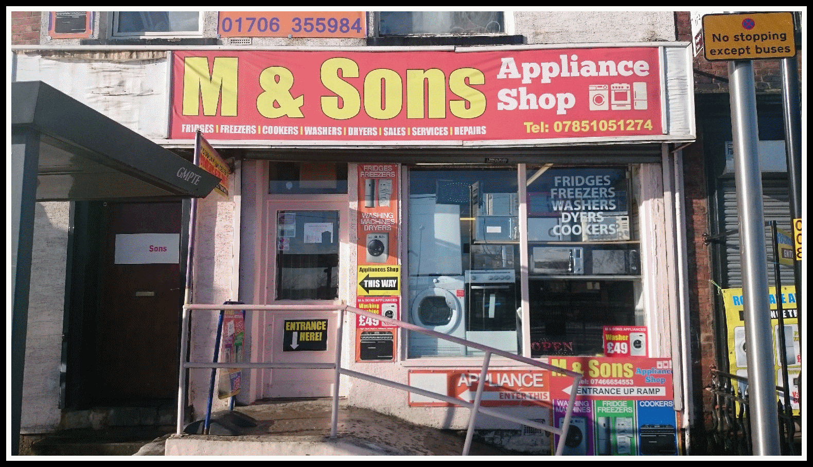 M & Sons Appliances Shop, 130 Drake Street, Bolton, OL16 1PN