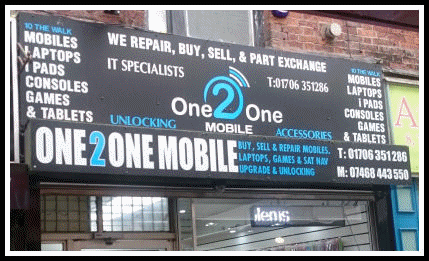 One2One Mobile, Rochdale - Tel: 01706 351286 / 07468 443550