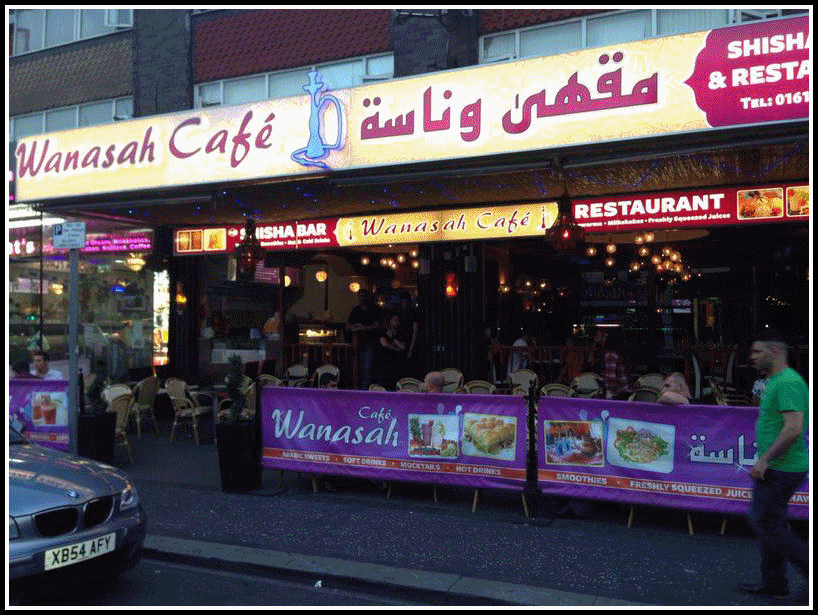 Wanasah Cafe, 68-70 Wilmslow Road, Rusholme, Manchester, M14 5AL.