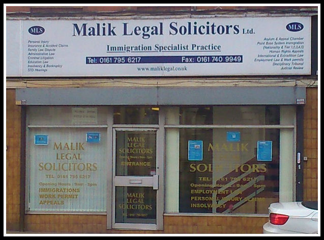 Malik Legal Solicitors - Tel: 0161 795 6217